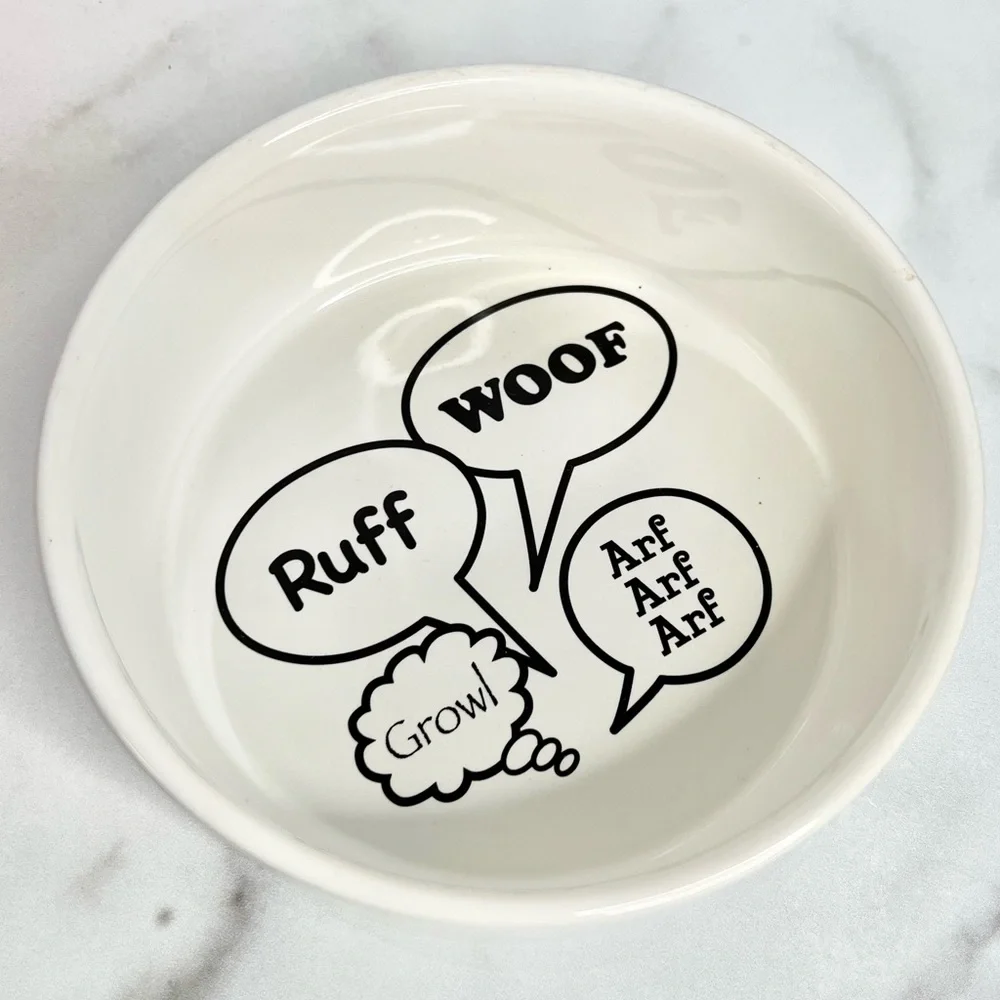 “WOOF” Ceramic Dog Bowl
